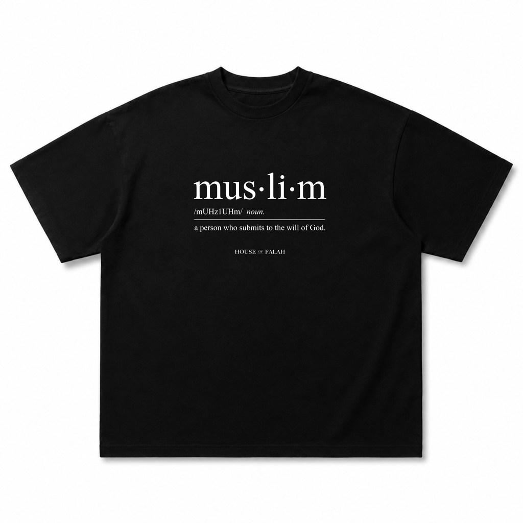 Muslim - Definition Oversized Tee | Black