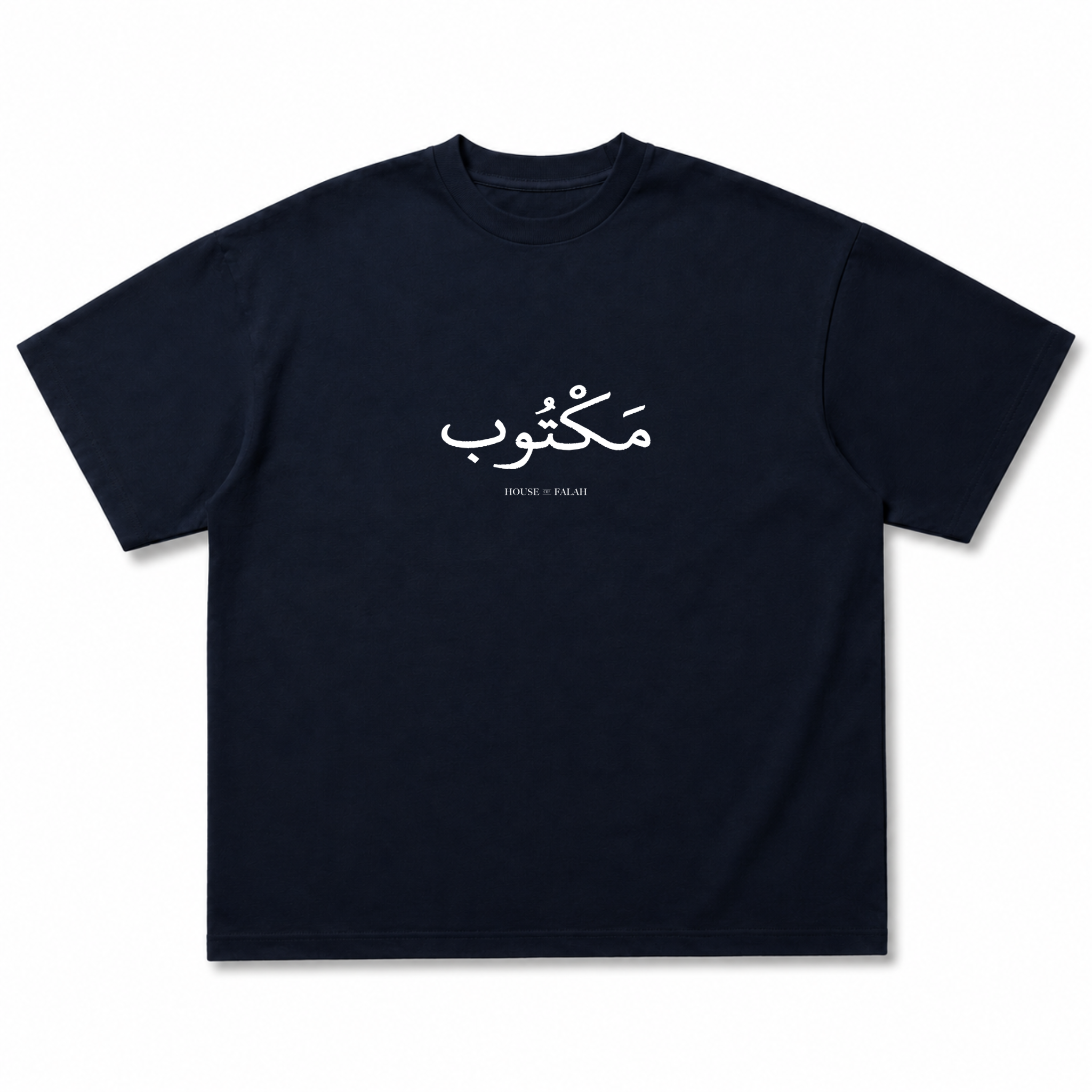 Maktub - Arabic Oversized Tee | Navy Blue