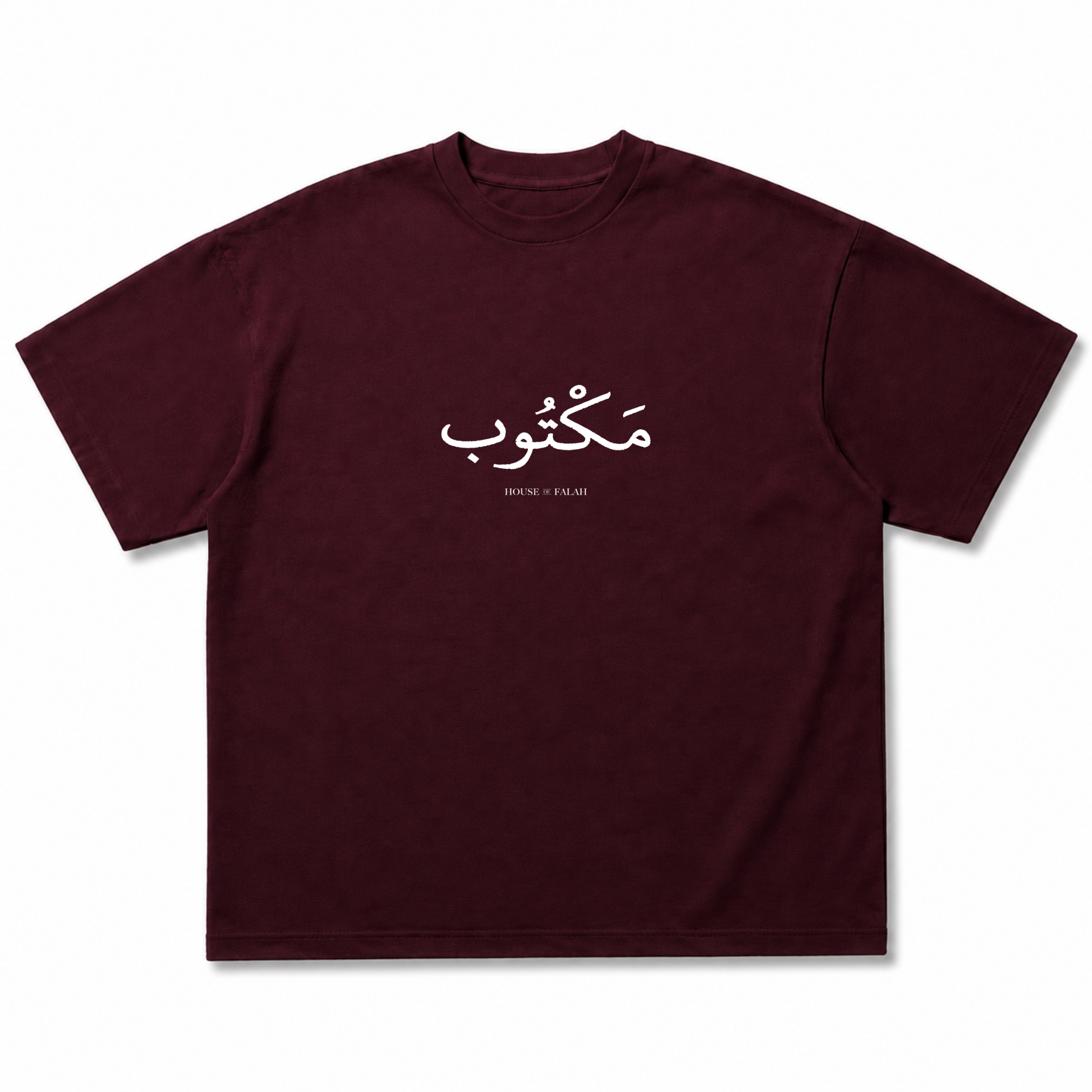Maktub - Arabic Oversized Tee | Maroon