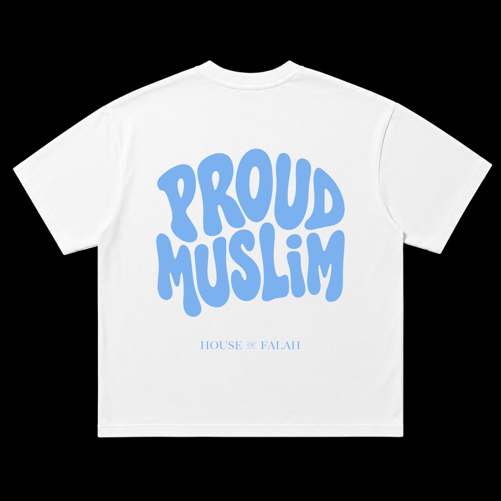 Proud Muslim Oversized Tee | White