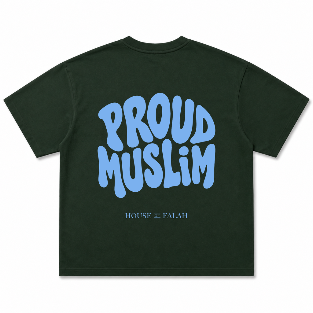 Proud Muslim Oversized Tee | Green
