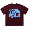 Proud Muslim Oversized Tee | Maroon