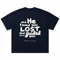 The Guided Verse Oversized Tee | Navy Blue