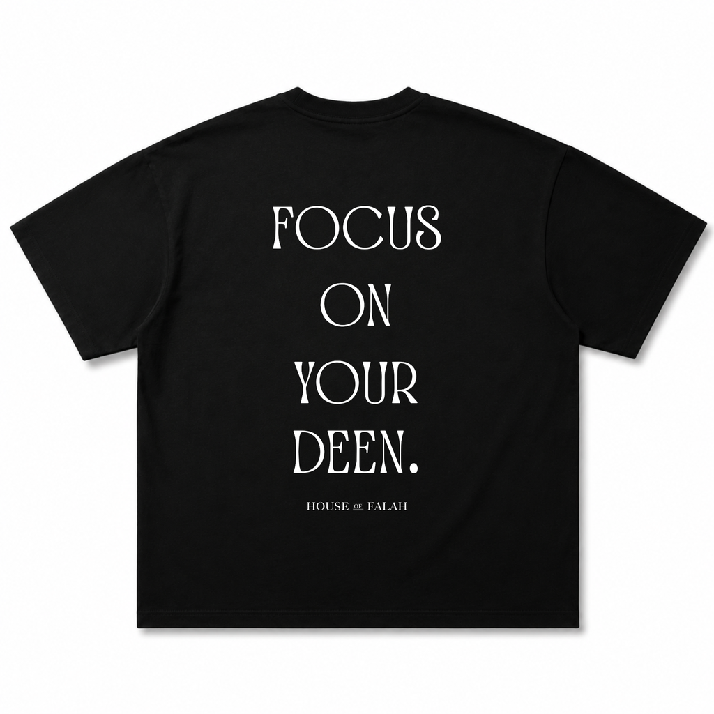 Focus On Deen Oversized Tee | Black