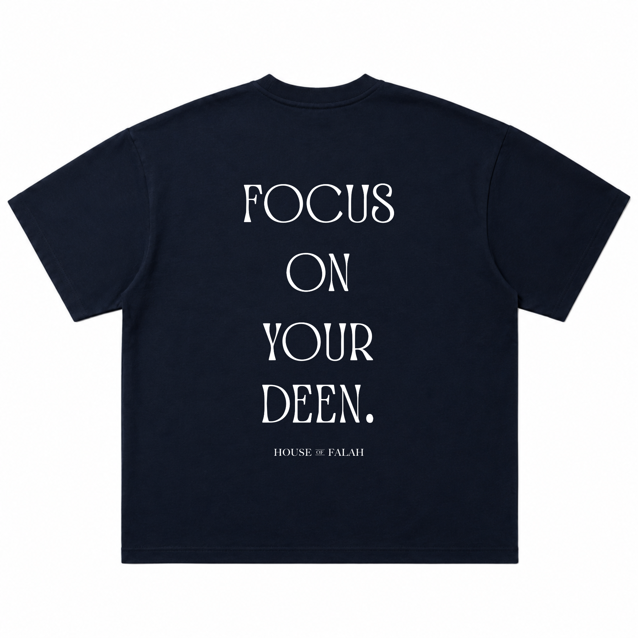 Focus On Deen Oversized Tee | Navy Blue