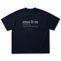Muslim - Definition Oversized Tee | Navy Blue