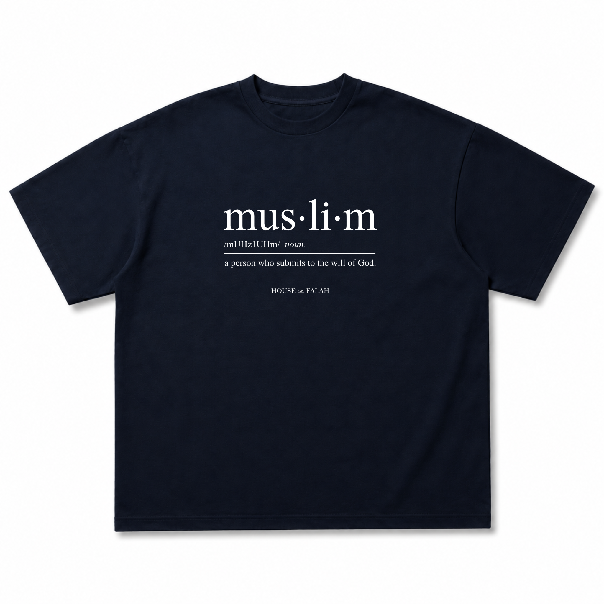 Muslim - Definition Oversized Tee | Navy Blue
