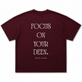 Focus On Deen Oversized Tee | Maroon