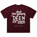 Deen > Dunya Oversized Tee | Maroon