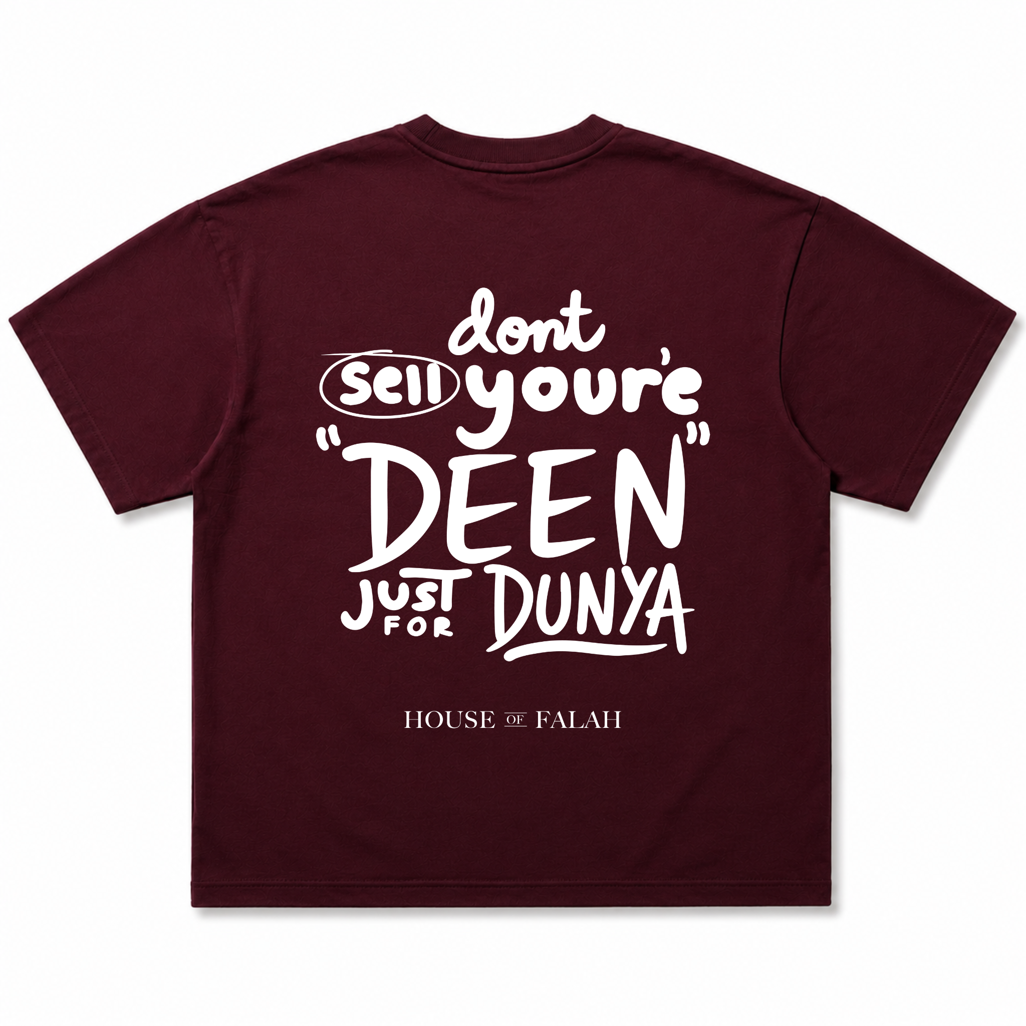 Deen > Dunya Oversized Tee | Maroon
