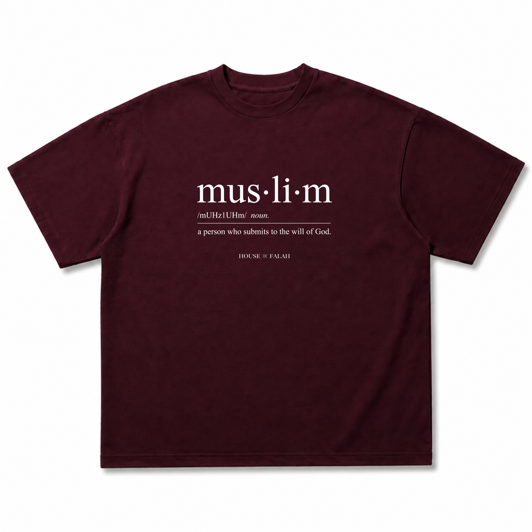 Muslim - Definition Oversized Tee | Maroon